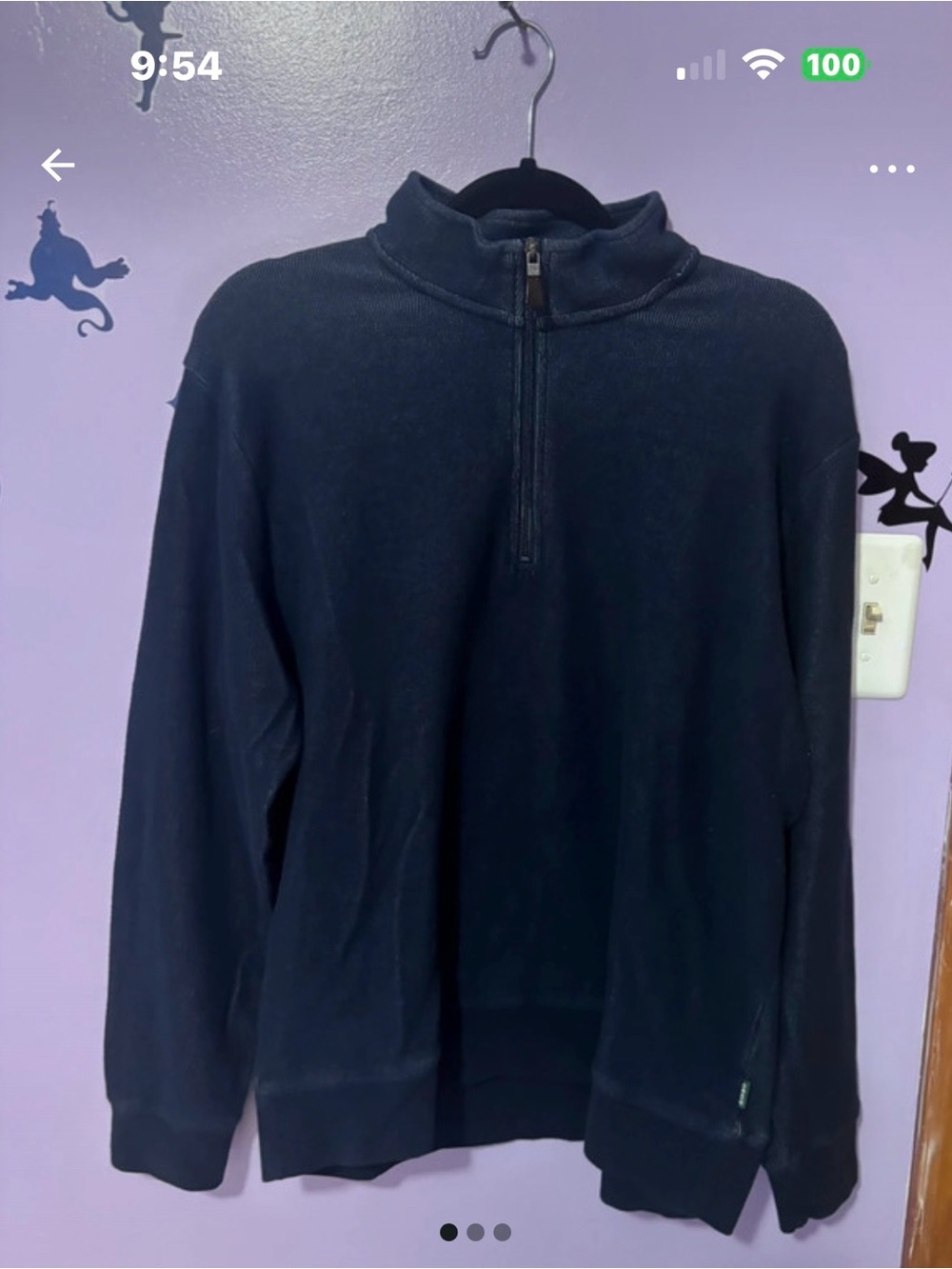 Orvis  Navy Half-Zip Pullover Sweater
